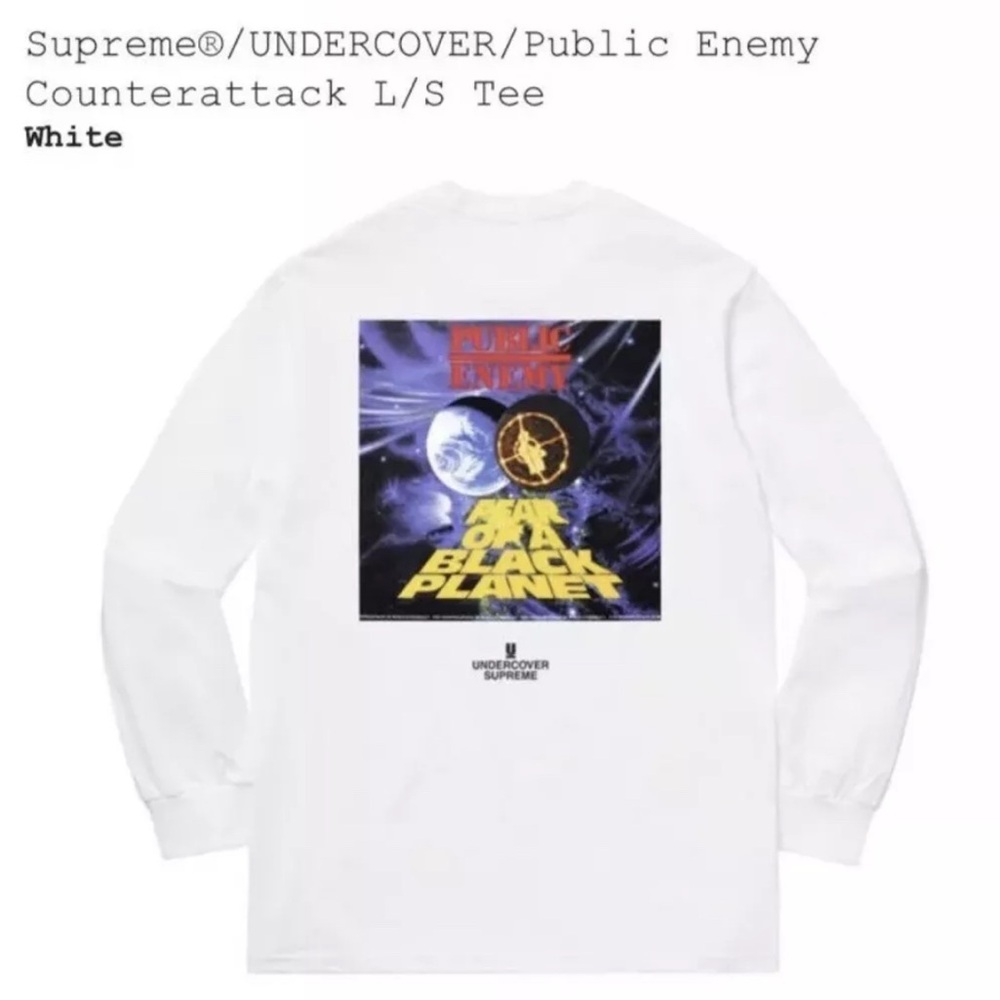 NEW Supreme/UNDERCOVER/Public Enemy Counterattack L/S Tee White Size Large L DS